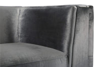 Iconic Home Saratov Button Tufted Velvet Club Chair 