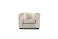 Iconic Home Saratov Button Tufted Velvet Club Chair 