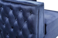 Iconic Home Saratov Button Tufted Velvet Club Chair 