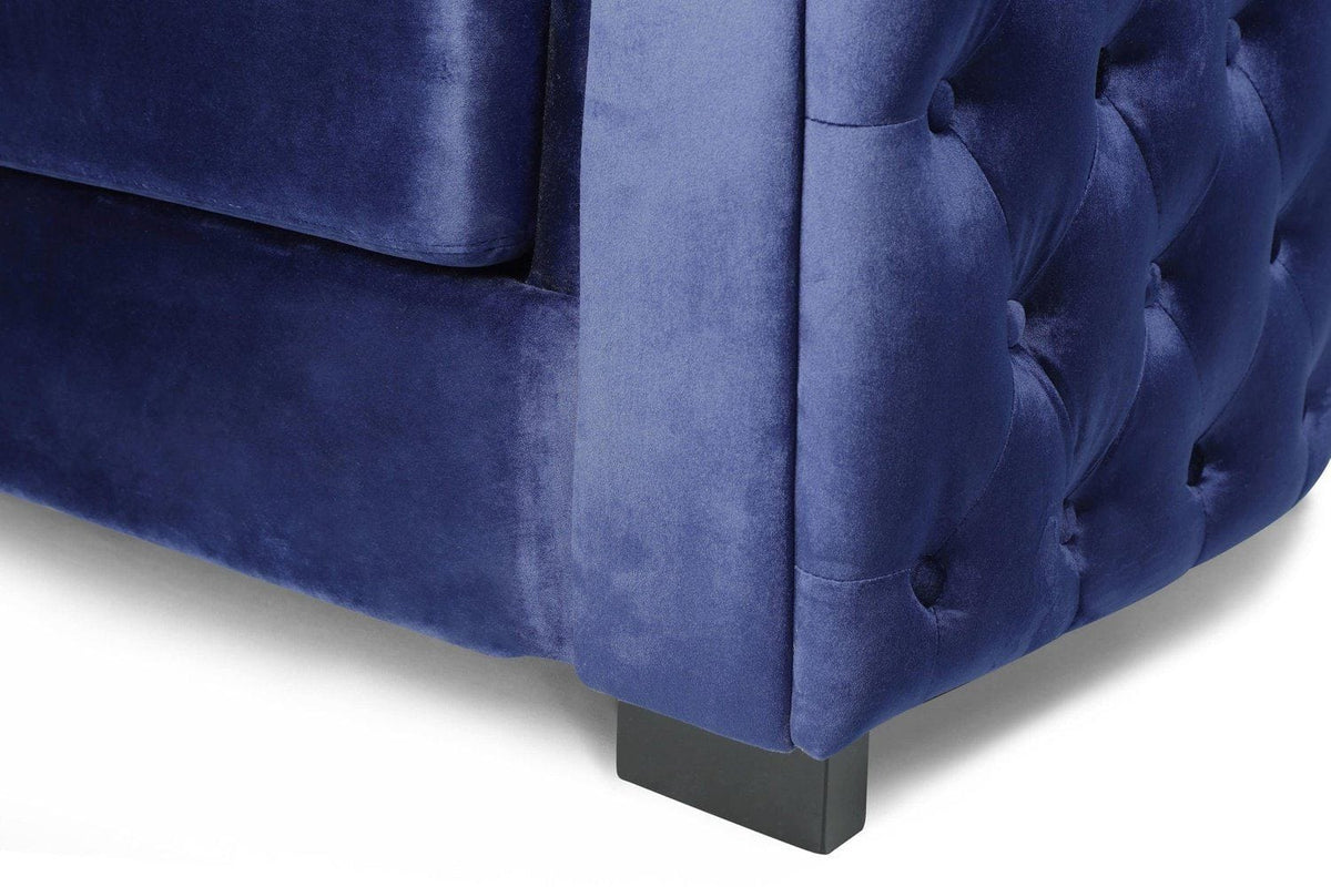 Iconic Home Saratov Button Tufted Velvet Club Chair 