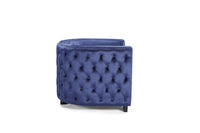 Iconic Home Saratov Button Tufted Velvet Club Chair 