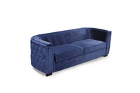 Iconic Home Saratov Button Tufted Velvet Sofa 
