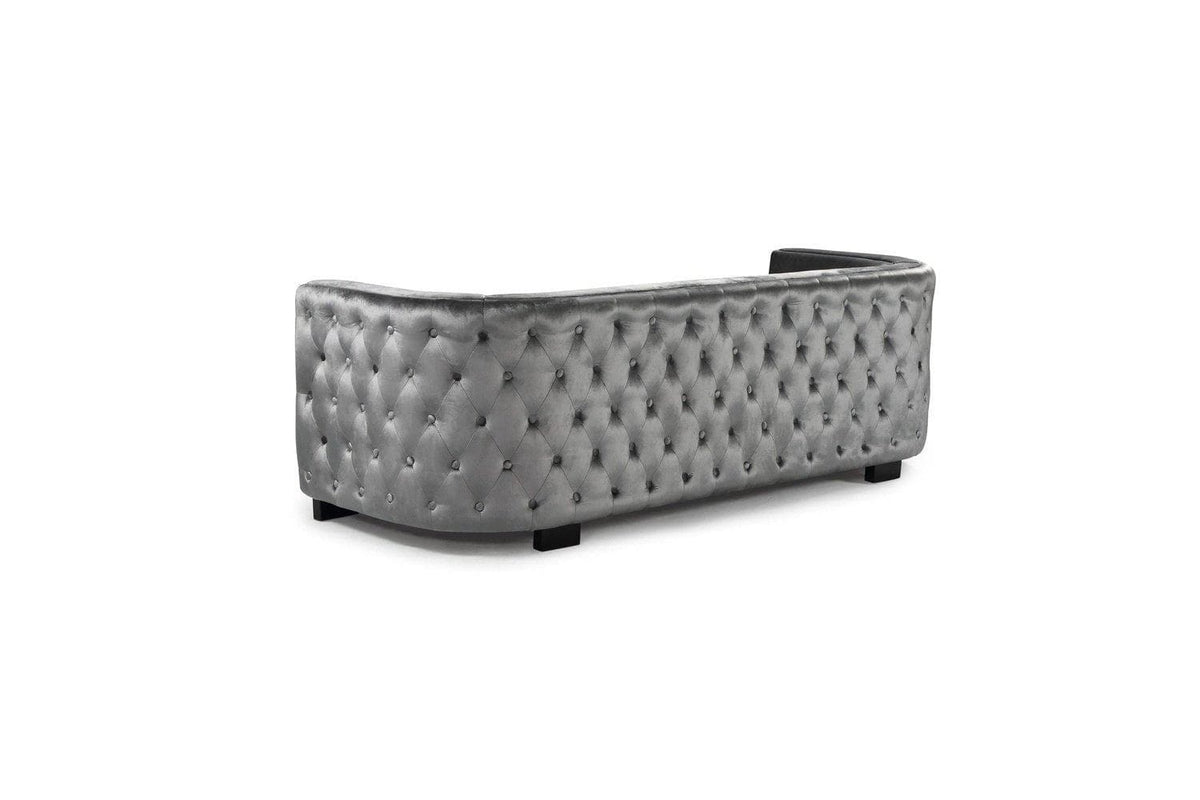Iconic Home Saratov Button Tufted Velvet Sofa 