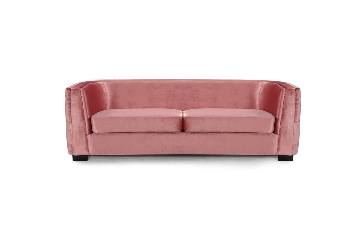 Iconic Home Saratov Button Tufted Velvet Sofa 