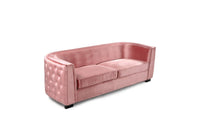 Iconic Home Saratov Button Tufted Velvet Sofa 