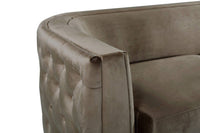Iconic Home Saratov Button Tufted Velvet Sofa 