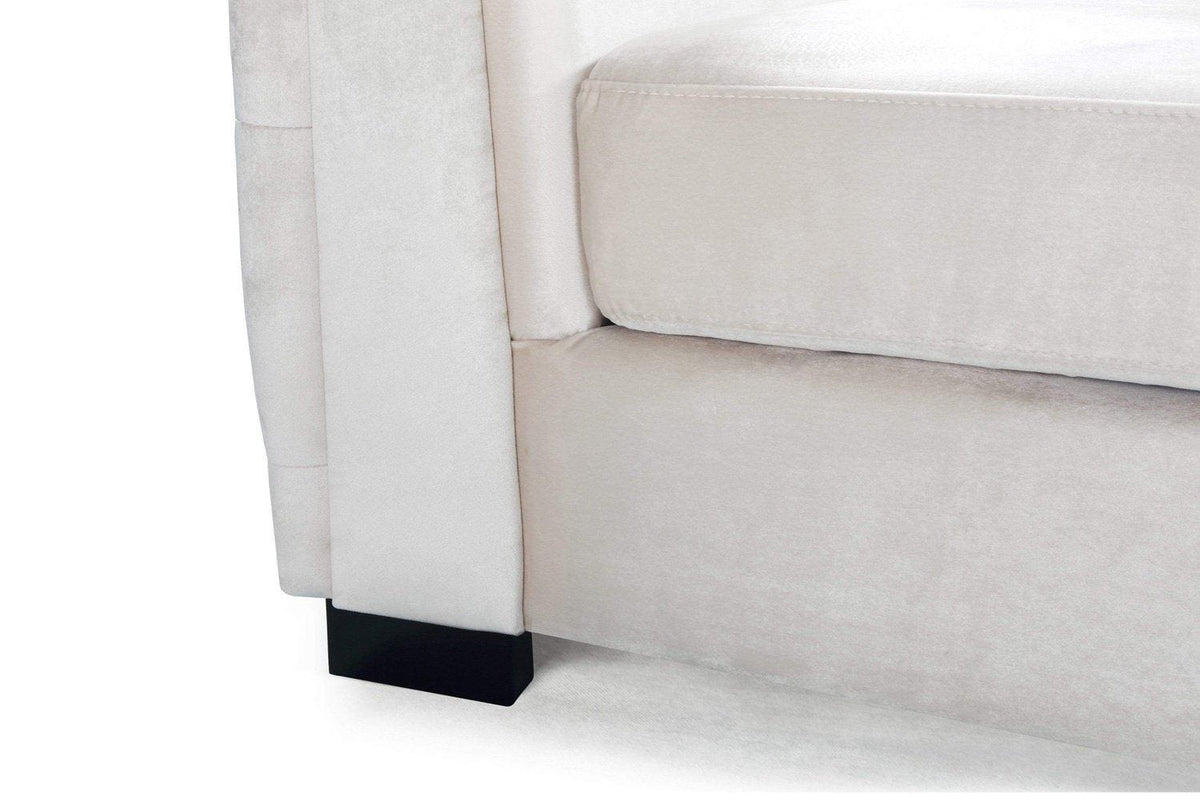 Iconic Home Saratov Button Tufted Velvet Sofa 