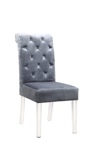 Iconic Home Sharon Tufted Velvet Dining Chair Set of 2 