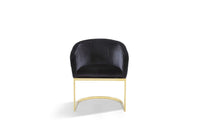 Iconic Home Siena Velvet Accent Chair Gold Metal Base 