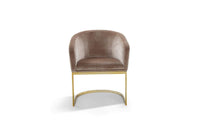 Iconic Home Siena Velvet Accent Chair Gold Metal Base 