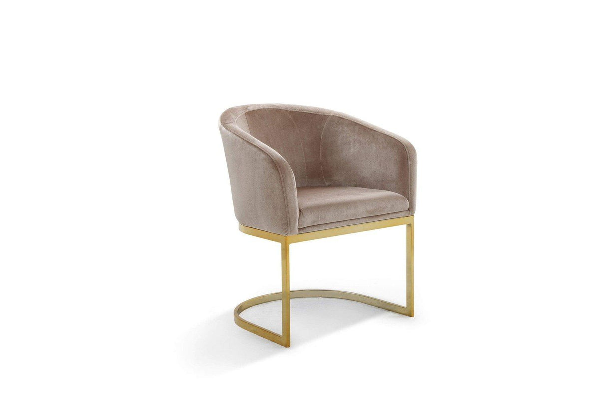 Iconic Home Siena Velvet Accent Chair Gold Metal Base 