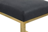 Iconic Home Skyler Faux Leather Bar Stool Chair Gold Base 