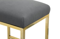 Iconic Home Skyler Faux Leather Bar Stool Chair Gold Base 