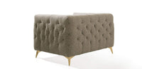 Iconic Home Soho Linen Textured Club Chair 