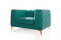 Iconic Home Soho Linen Textured Club Chair 