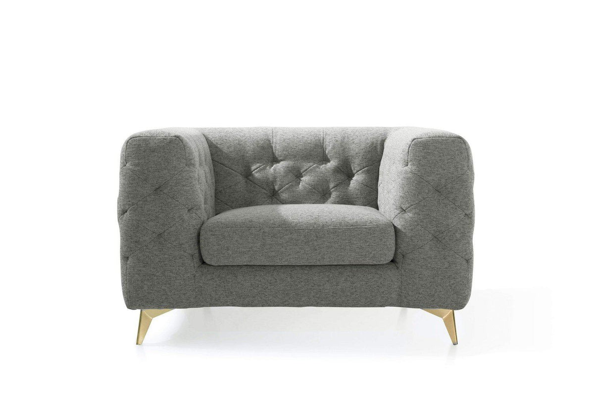 Iconic Home Soho Linen Textured Club Chair 