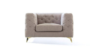 Iconic Home Soho Linen Textured Club Chair 