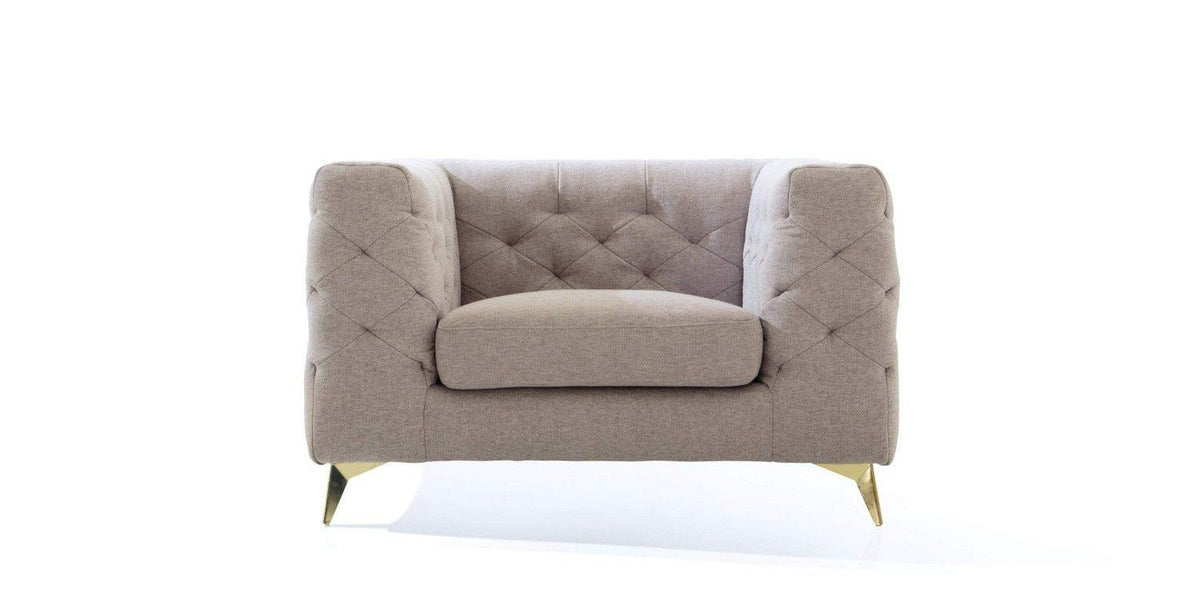 Iconic Home Soho Linen Textured Club Chair 