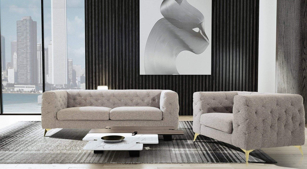 Iconic Home Soho Linen Textured Club Chair 