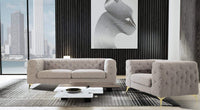 Iconic Home Soho Linen Textured Club Chair 