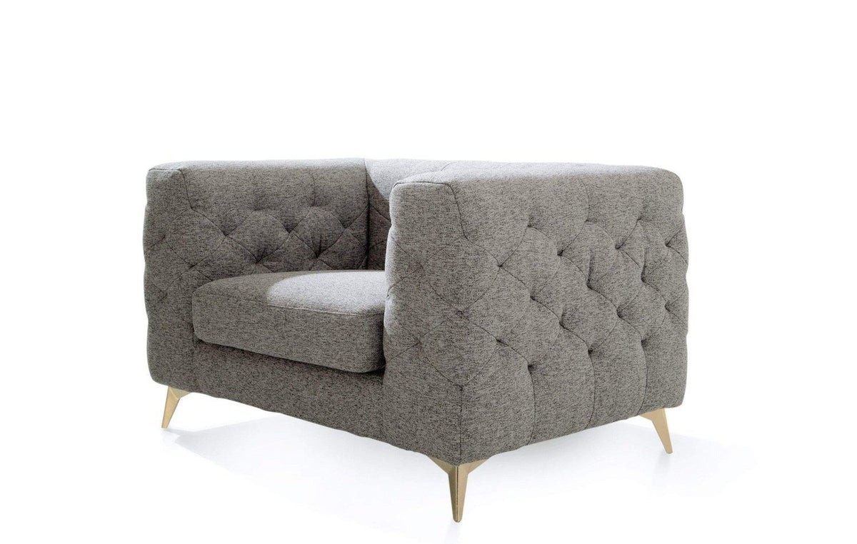 Iconic Home Soho Linen Textured Club Chair 