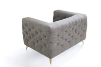 Iconic Home Soho Linen Textured Club Chair 