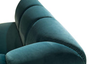 Iconic Home Sybel Channel Quilted Velvet Club Chair 