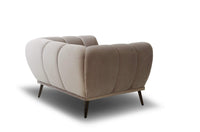 Iconic Home Sybel Channel Quilted Velvet Club Chair 