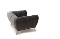 Iconic Home Sybel Channel Quilted Velvet Club Chair 
