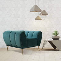 Iconic Home Sybel Channel Quilted Velvet Club Chair Teal