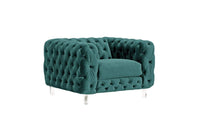 Iconic Home Syracus Plush Tufted Velvet Club Chair 