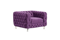 Iconic Home Syracus Plush Tufted Velvet Club Chair 