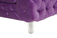 Iconic Home Syracus Plush Tufted Velvet Club Chair 