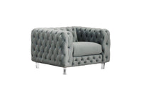 Iconic Home Syracus Plush Tufted Velvet Club Chair 