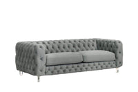 Iconic Home Syracus Plush Tufted Velvet Club Sofa 