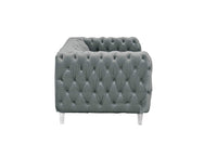 Iconic Home Syracus Plush Tufted Velvet Club Sofa 