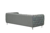 Iconic Home Syracus Plush Tufted Velvet Club Sofa 