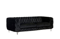 Iconic Home Syracus Plush Tufted Velvet Club Sofa 