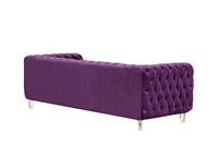 Iconic Home Syracus Plush Tufted Velvet Club Sofa 