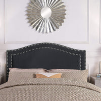 Iconic Home Tal Velvet Headboard For Bed Black