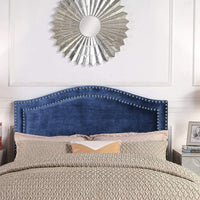 Iconic Home Tal Velvet Headboard For Bed Navy