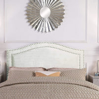Iconic Home Tal Velvet Headboard For Bed Silver