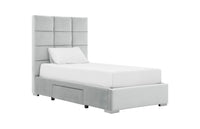 Iconic Home Terrazzo Storage Platform Bed Frame With Headboard 