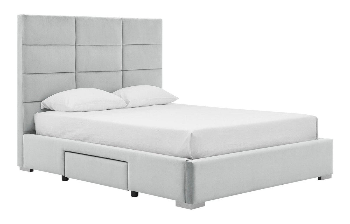 Iconic Home Terrazzo Storage Platform Bed Frame With Headboard 