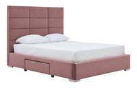 Iconic Home Terrazzo Storage Platform Bed Frame With Headboard 