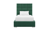 Iconic Home Terrazzo Storage Platform Bed Frame With Headboard Dark Green