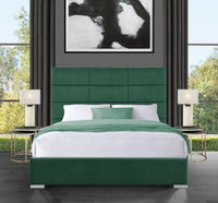 Iconic Home Terrazzo Storage Platform Bed Frame With Headboard Dark Green