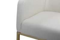 Iconic Home Tess Faux Leather Bar Stool Chair Gold Base 