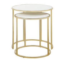 Iconic Home Tuscany 2 Piece Nesting End Table Set 