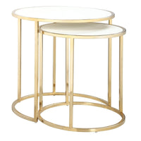 Iconic Home Tuscany 2 Piece Nesting End Table Set 